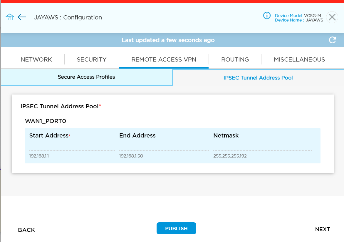 Configure a Secure Access Service (Remote Access VPN) - Versa Networks